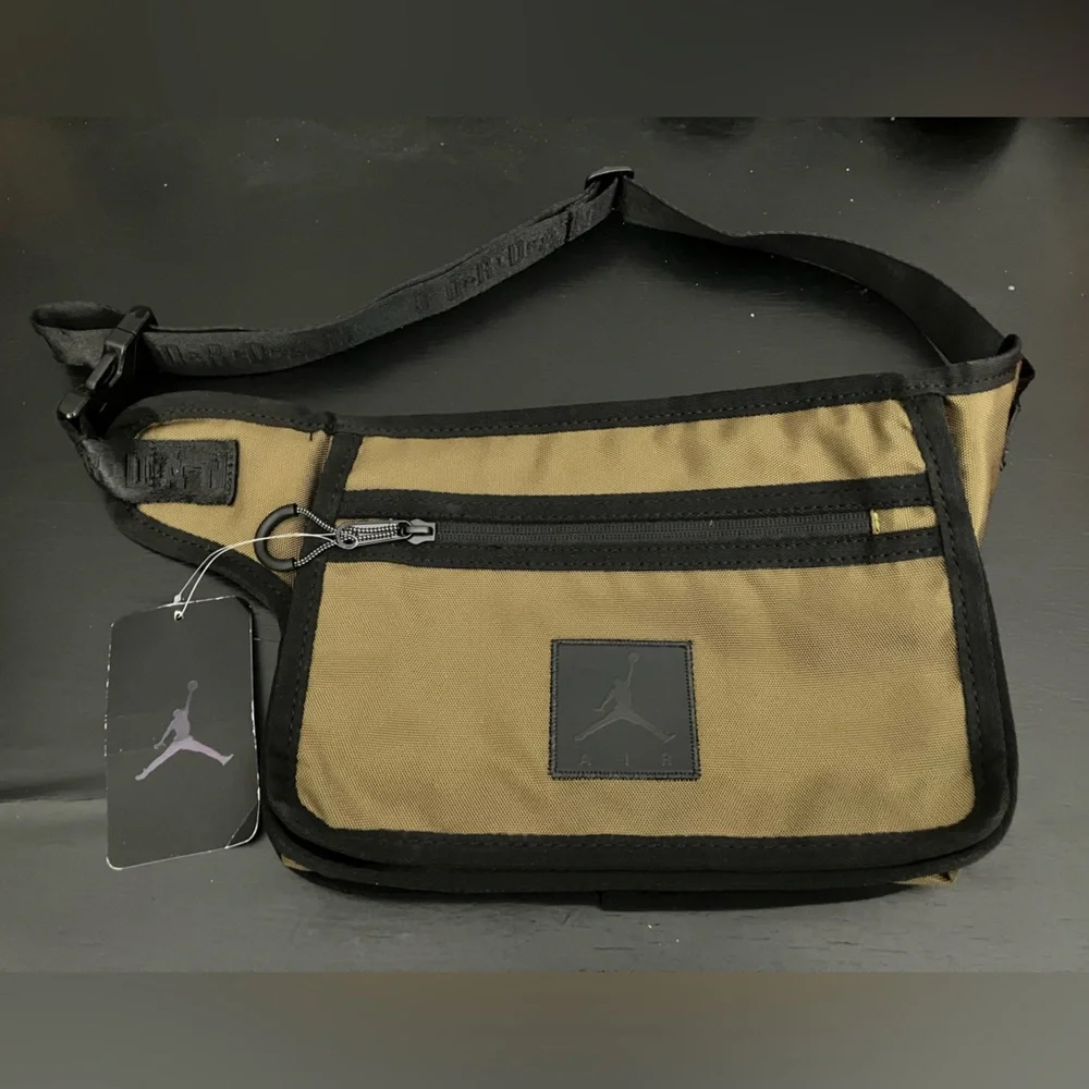 Nike Air Jordan Jumpman Collaborator Crossbody Belt Bag Olive Brown NWT Gift - Picture 2 of 7